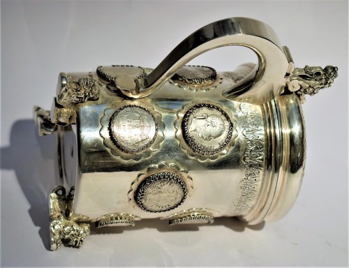 Napoléon III - Tankard en Argent avec Pièces de l'Empire Austro-Hongrois